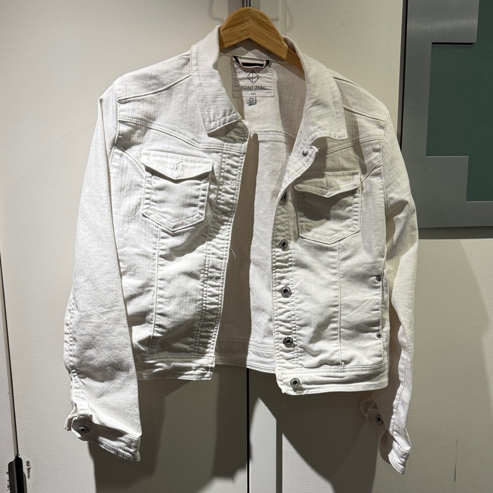 Point Zero White Denim Jacket